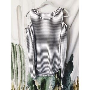 Hollister striped cold shoulder long sleeve 🌞
